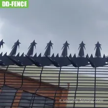 Fence a maglie anti -climb nero con picchi migliori